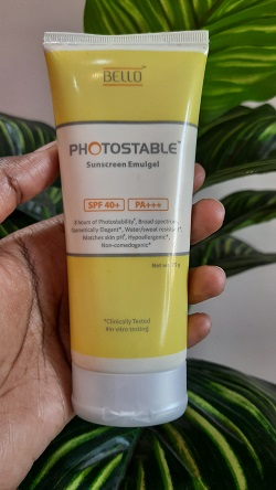 Bello Photostable Sunscreen Gel Review